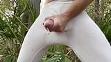 Long underwear jerk and cum in the woods snapshot 15