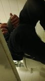 daddy play with his cock at public restroom snapshot 7