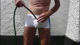 Wet white spandex shorts snapshot 2