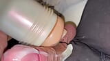 Guy uses a Vibrator and Fleshlight to Make his Cock Explode snapshot 16