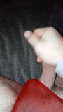 Jerking off in wife's red sheer t-string snapshot 3