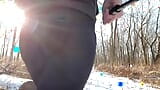 bubble butt femboy in leggings and panties walking around in public snapshot 15