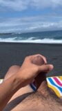 Jerking my cock on black sand beach snapshot 2