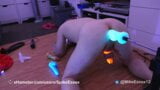 Anal Alien Invasion - Getting Fucked by Glow In The Dark Alien Dildos Whilst Locked in Chastity snapshot 14