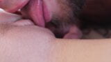 CLOSE-UP CLIT licking. Perfect young pink pussy PETTING snapshot 13