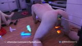 Anal Alien Invasion - Getting Fucked by Glow In The Dark Alien Dildos Whilst Locked in Chastity snapshot 4