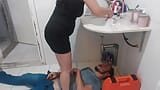 I answered the plumber in a dress without panties! how did he react? snapshot 4