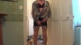 Shemale transvestit underkläder anal dildo nylon sissy 214 snapshot 2