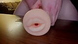 Mouth and ass toy fuck and cum out of mouth snapshot 5