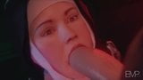 Young Nun In Latex Got Fucked by Intruder ! snapshot 1