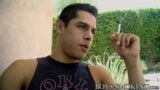 Beautiful jock Bobby Hart smokes cigars and masturbates solo snapshot 1