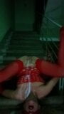 milk enema for slutty mom on stairs snapshot 8