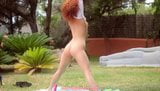 cute redhead practicing yoga snapshot 4