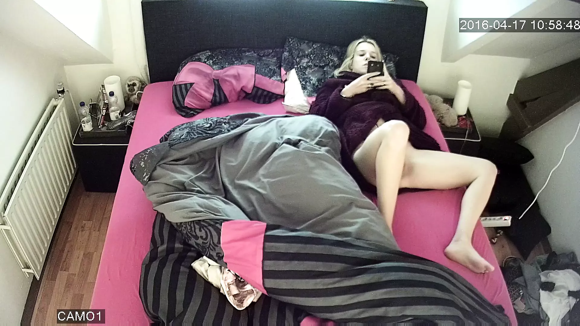 Hacked ip cam masturbating