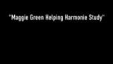 Репетитор с большими сиськами, Maggie Green трахает языком Harmonie Marquis! snapshot 1