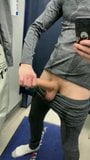 scally lad wanks his big dick and cums in the changing room snapshot 2