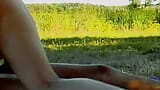 Dark haired slut from Germany gets fucked by a hard cock outdoors snapshot 17