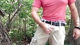 Zich aftrekken in het bos, een beetje doorzakken laten zien in mijn favoriete American Eagle AE boxers. Lange randsessie. Verbale snapshot 10