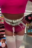 Walmart public slut croptop, booty shorts, ass má, thong snapshot 6