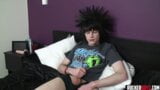 Crazy Hair Emo Twink Wanks His Dick snapshot 10