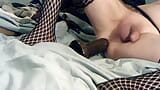 Sissy, weißer junge nimmt bbc-dildos & dp snapshot 4