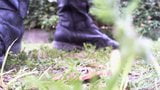 Superb crushing video in a public garden getting trampled snapshot 8