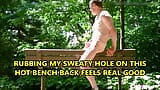 ANOTHER CRAZY JERK OFF ON AN OPEN PARK BENCH JUNE 2016 snapshot 4