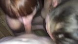 2 French Sluts Deepthroat Cock Homemade snapshot 6