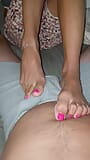 Pink toes are too much through the underwear snapshot 13