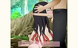 Nezuko Kamado - kleine dämonische Schlampe genießt es, während des Trainings ihre Kehle von einem riesigen Schwanz gepumpt zu bekommen - sdt snapshot 2