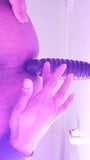 Anal dildo suction to door and inserting in ass from below snapshot 6