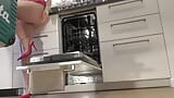 Caliente y apretado coño tetona rubia culona milf en falda de uniforme escolar provoca una gran polla del fontanero en su cocina para su semen snapshot 4