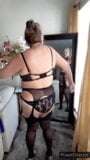 Masturbating hairy pussy with panties. Mature bbw woman snapshot 4