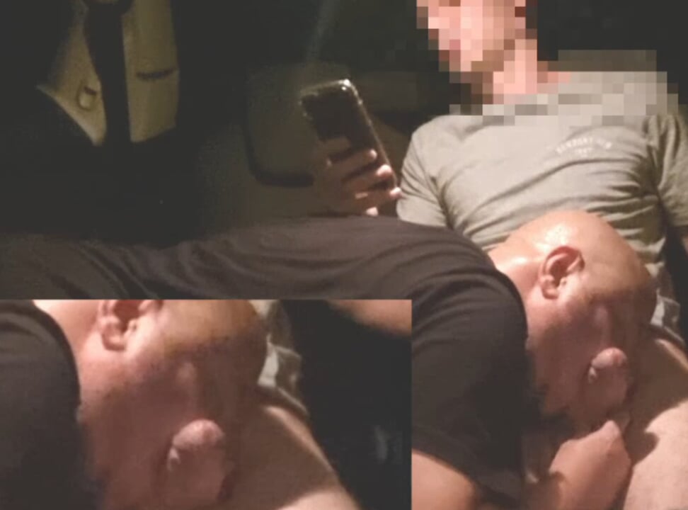 Αυστραλός γκέι ρουφάει οδηγό Str8 Uber στο πίσω μέρος του αυτοκινήτου - υποτιτλισμένα
