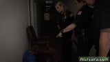 Two hot police MILFs try big black cock! snapshot 1