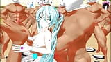 Hatsune Miku - sex în grup cu orgie uriașă (HENTAI 3D) snapshot 6