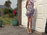 Crossdresser Likes Flashing Her Knickers On A Windy Day snapshot 10