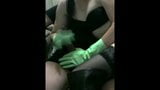 rolling eyes, exploding handjob, gloves snapshot 8