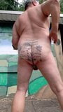 Tattooed asshole in the public snapshot 6