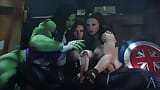 极致肛交：美味的极致性爱 - 骑乘大鸡巴的粗暴性爱（Futanari She-Hulk 3D色情合集）亚马逊 snapshot 6