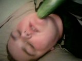 Trailer trash Angie licking and teasing me with cucumber snapshot 4