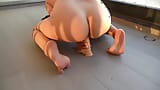 Super oiled and wild ass rides a dildo snapshot 4