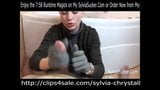 Вязаные перчатки, дрочка и камшот в видео от первого лица от Sylvia Chrystall HD snapshot 2