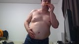 fat gainer stuffing himself with pizza snapshot 12