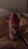 Big tied cock strapped to a Magic Wand and edged snapshot 5