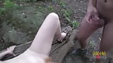 Redhead mature bitch spitroasted in the forest snapshot 16