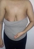 Esposa do Sri Lanka expondo peitos grandes ao amante snapshot 2