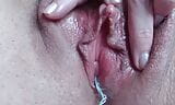 Extreme closeup masturbation with huge clitoris wet orgasm snapshot 11