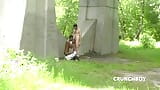 192 Seyx ébano twink follada al aire libre exhib por futbolista snapshot 5