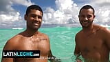 Two Latino Studs Cool Off In The Warm Waters Of Cancun Before They Head Back To The Hotel To Fuck snapshot 3